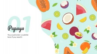 Modelo de apresentação Estampa de comida