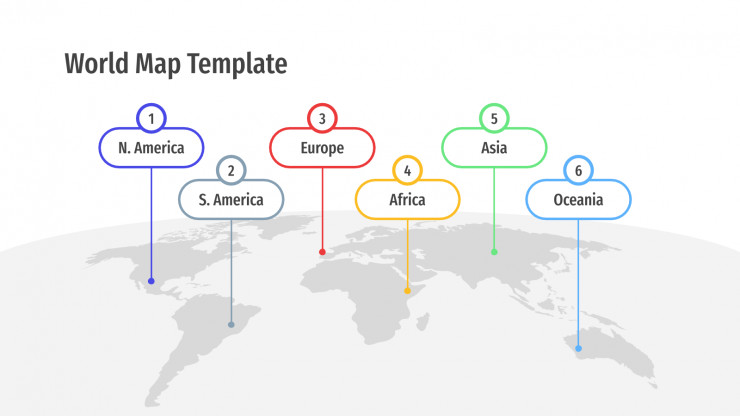 Modelo de apresentação Mapas de mundo