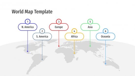 Modelo de apresentação Mapas de mundo