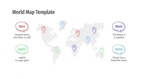 Modelo de apresentação Mapas de mundo