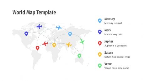 Modelo de apresentação Mapas de mundo
