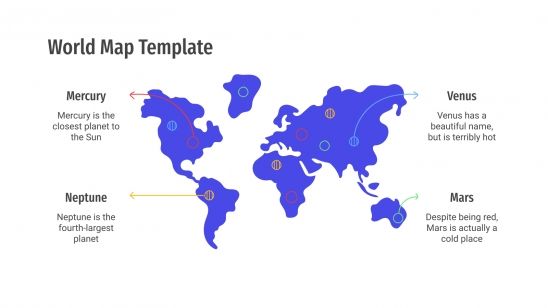 Modelo de apresentação Mapas de mundo