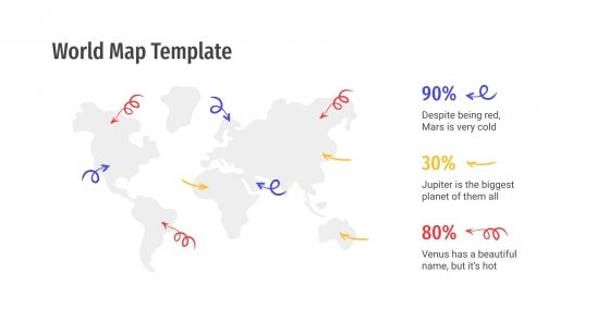 Modelo de apresentação Mapas de mundo