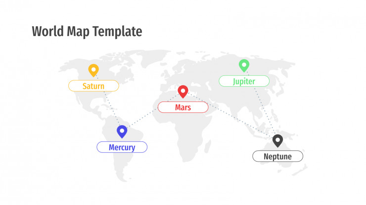 Modelo de apresentação Mapas de mundo
