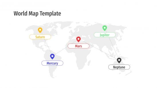 Modelo de apresentação Mapas de mundo