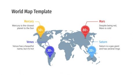 Modelo de apresentação Mapas de mundo