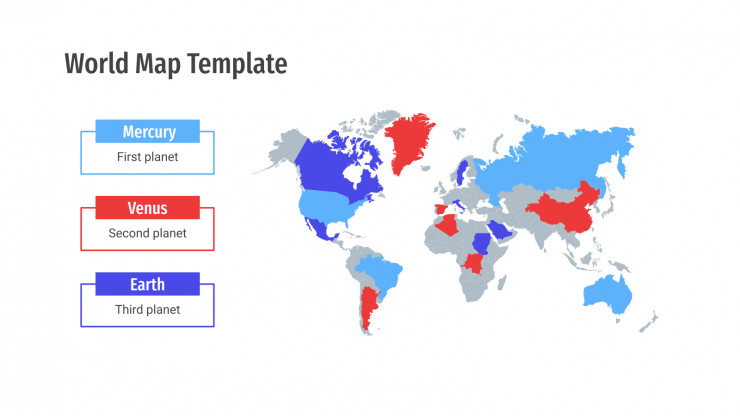 Modelo de apresentação Mapas de mundo