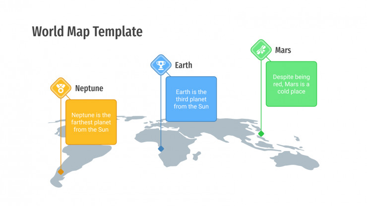 Modelo de apresentação Mapas de mundo