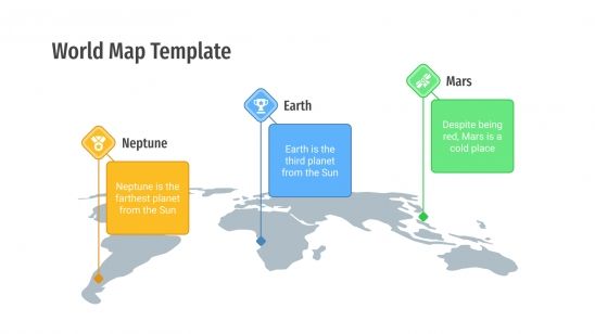 Modelo de apresentação Mapas de mundo