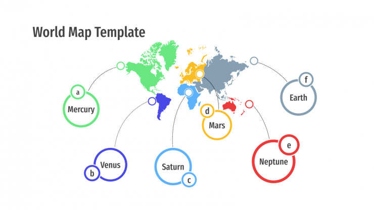 Modelo de apresentação Mapas de mundo