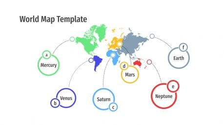 Modelo de apresentação Mapas de mundo