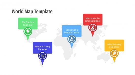 Modelo de apresentação Mapas de mundo