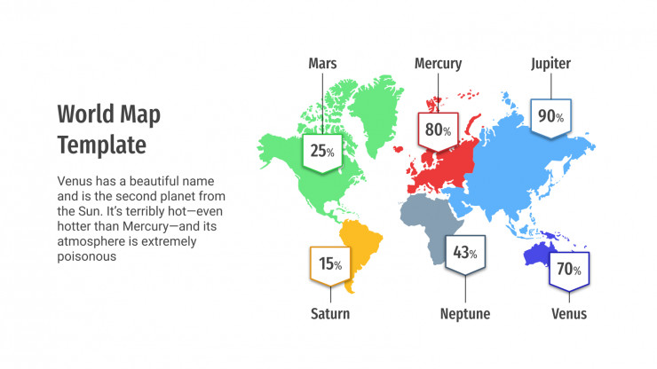 Modelo de apresentação Mapas de mundo