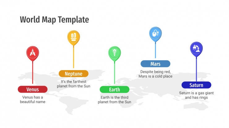 Modelo de apresentação Mapas de mundo