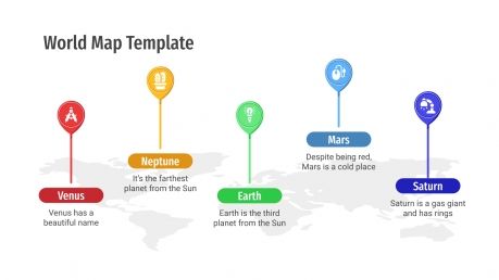 Modelo de apresentação Mapas de mundo