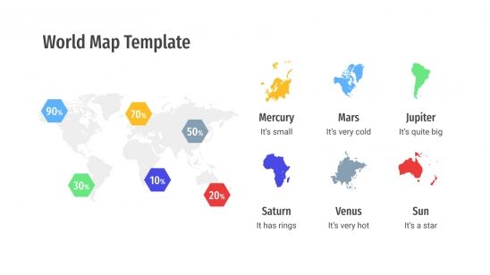 Modelo de apresentação Mapas de mundo