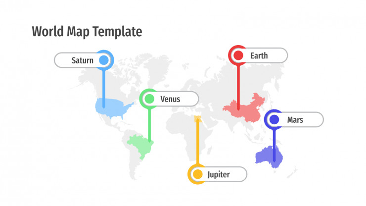 Modelo de apresentação Mapas de mundo