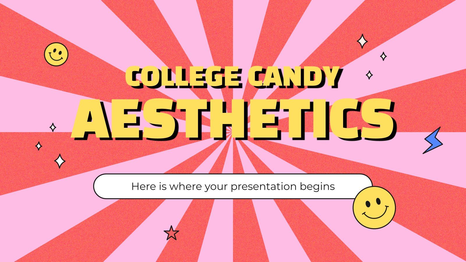 College Candy Aesthetics presentation template 