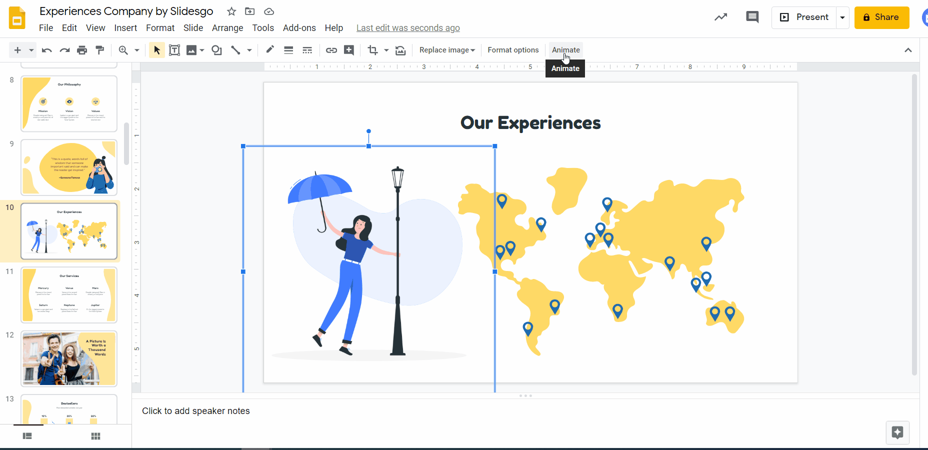 Adding and editing GIFs in Google Slides