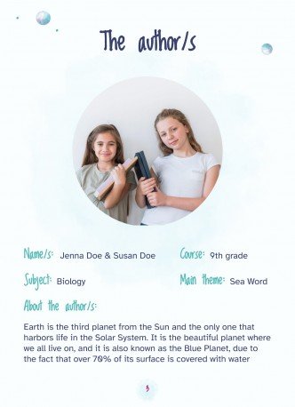 Watercolor Sea Breeze Style: Student Book presentation template 