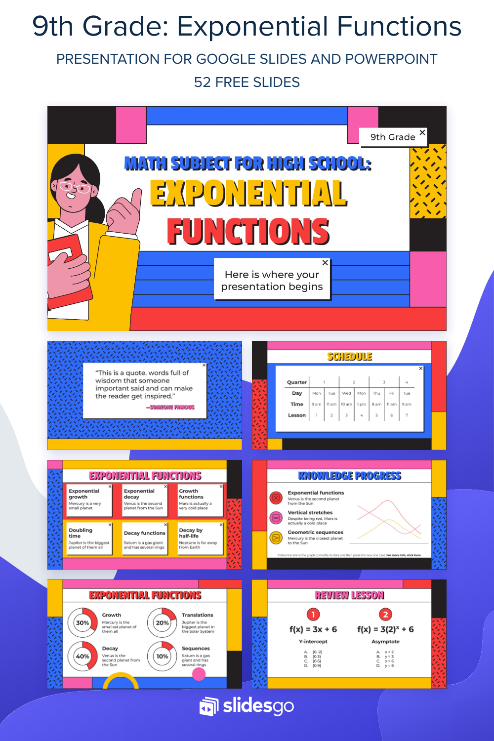 Math: Exponential Functions | Google Slides & PowerPoint