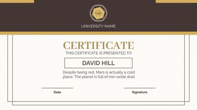 Modelo de apresentação Diplomas da faculdade