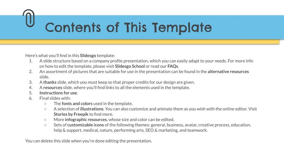 Stationery Shop Company Profile Google Slides & PPT template