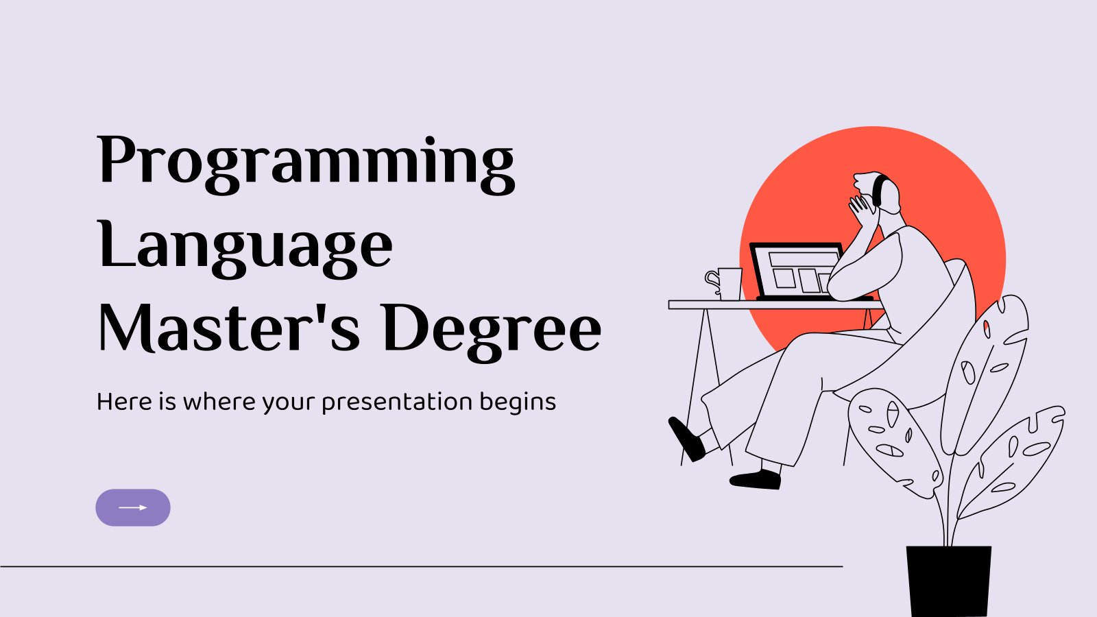 Programming Language Master's Degree presentation template 