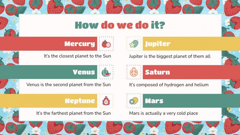 Watercolor Strawberry Agency Google Slides & PowerPoint