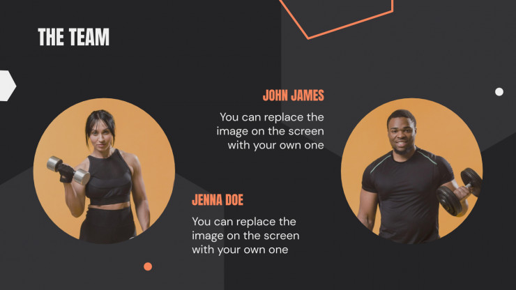 Plantilla de presentación Pitch deck para app de fitness
