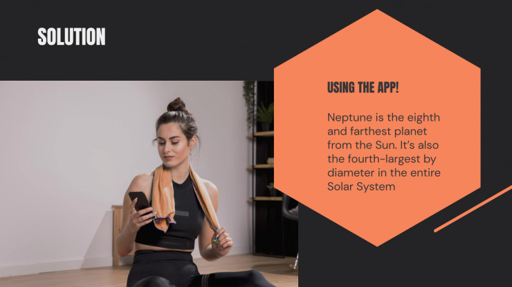 Plantilla de presentación Pitch deck para app de fitness