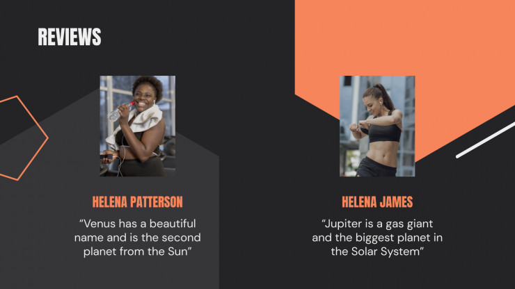Plantilla de presentación Pitch deck para app de fitness