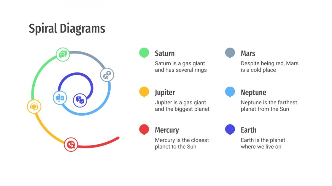 Free Spiral diagrams for Google Slides and PowerPoint