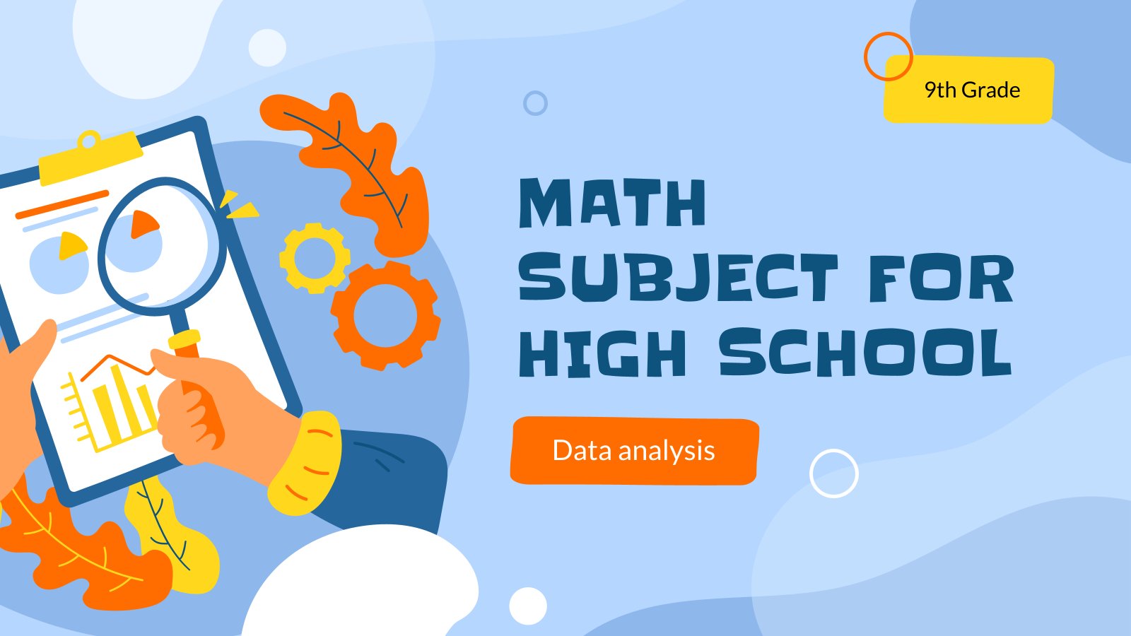 Plantilla de presentación Matemáticas: estadística para secundaria