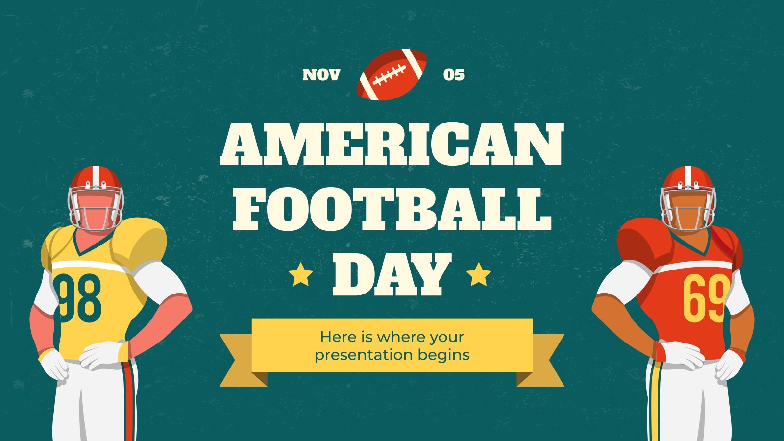 American Football Day presentation template 