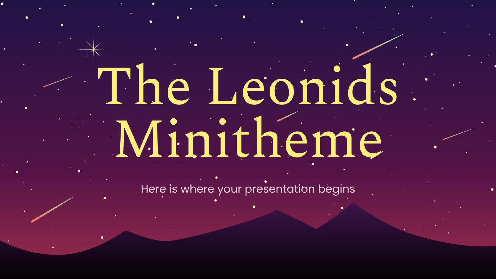 The Leonids Minitheme presentation template 