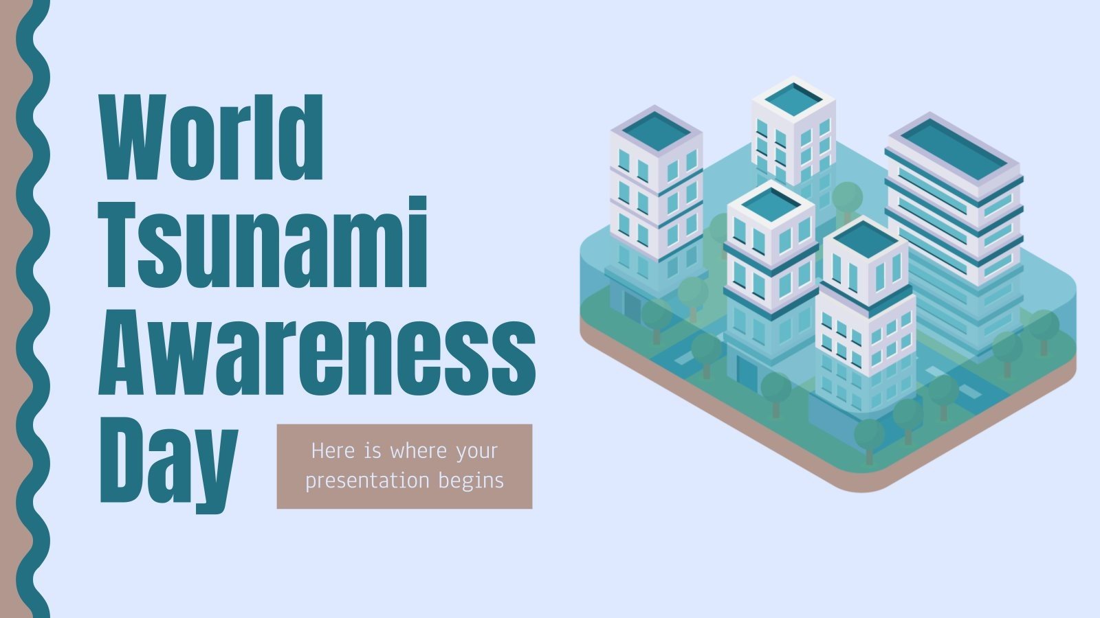 World Tsunami Awareness Day presentation template 