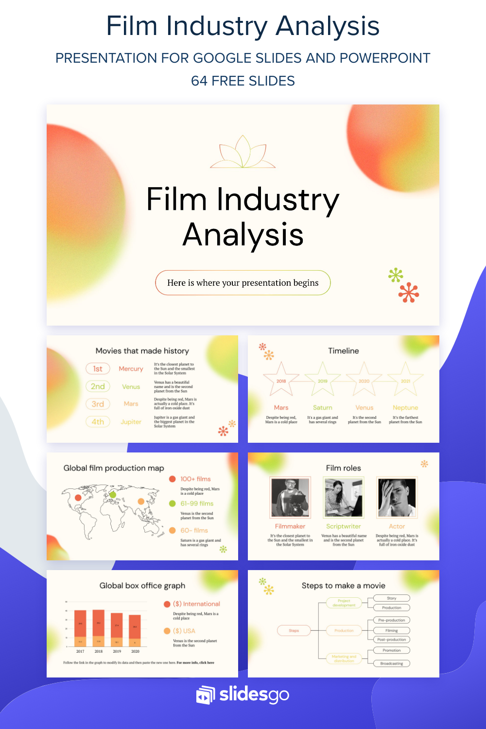 Film Industry Analysis Google Slides & PowerPoint template