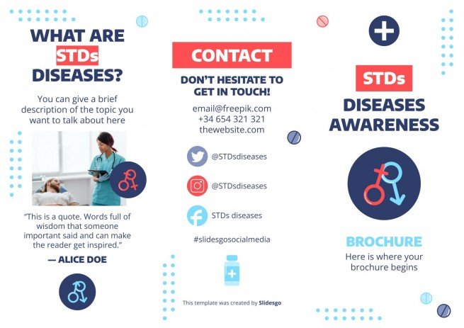 STDs Diseases Awareness Brochure | Google Slides &amp; PowerPoint