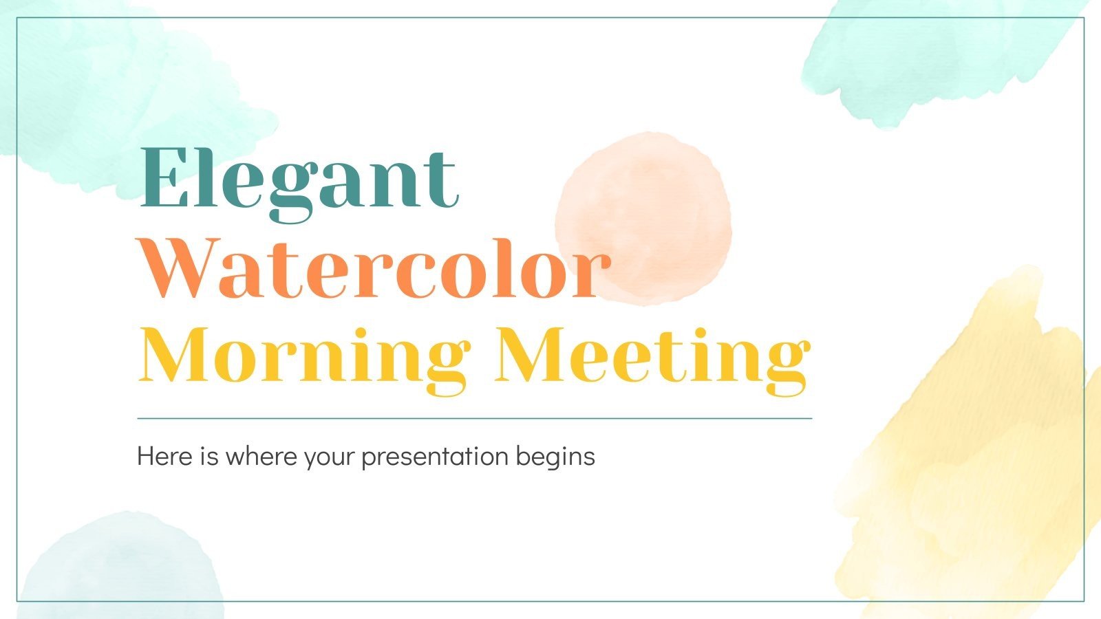 Free Watercolor Google Slides themes and PowerPoint templates