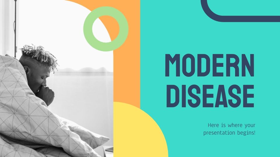 Modelo de apresentação Modelo moderno sobre doenças