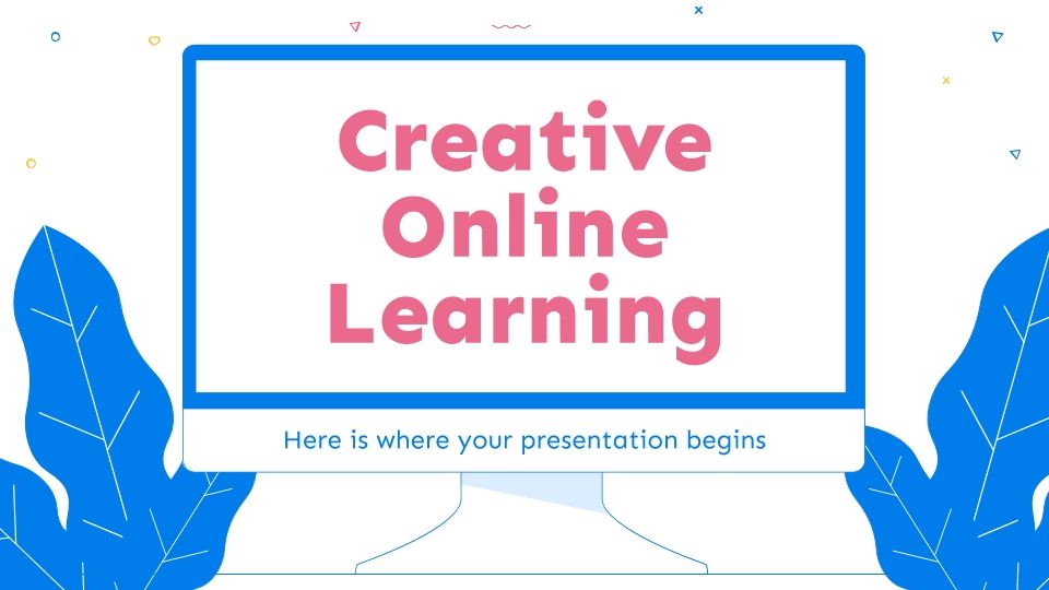 Kreatives Online-Lernen Präsentationsvorlage
