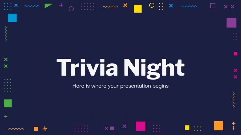 Plantilla de presentación Noche de trivial