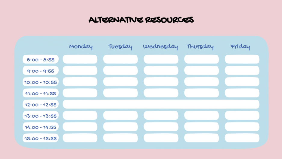 Kawaii Class Schedule Google Slides &amp; PowerPoint template