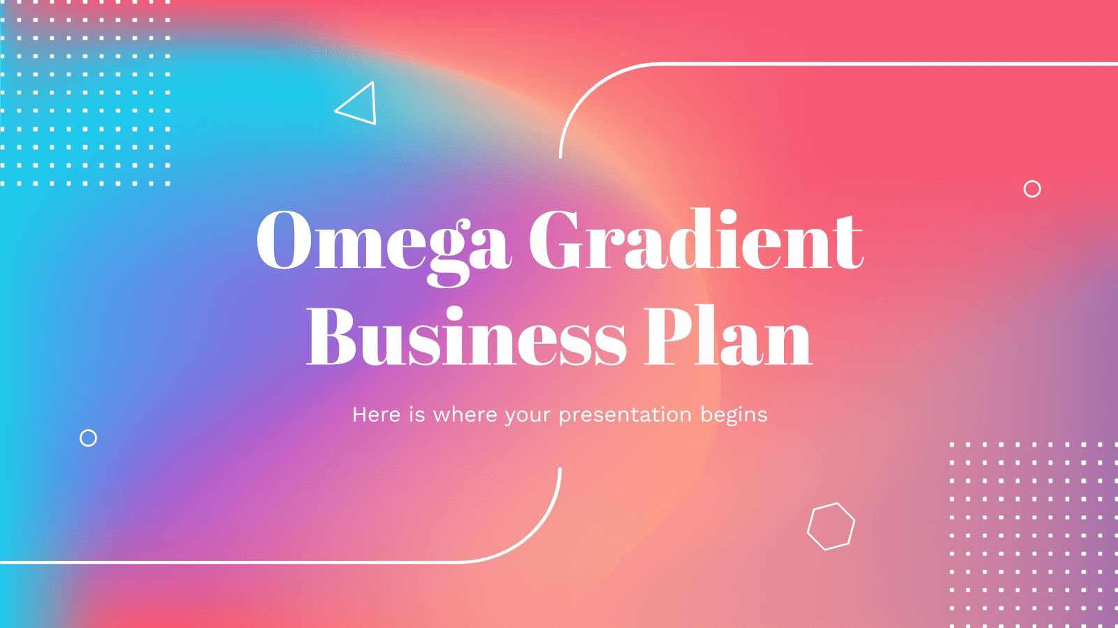 Business plan dégradé Oméga Modèles de présentation