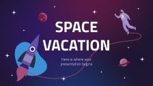 Plantilla de presentación Vacaciones espaciales