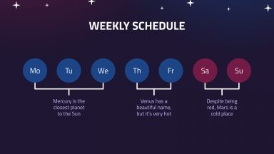 Plantilla de presentación Vacaciones espaciales