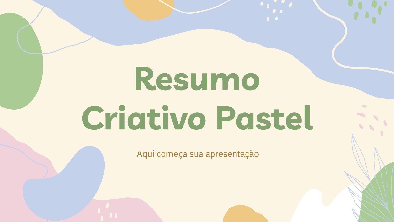 CV pastel créatif Modèles de présentation