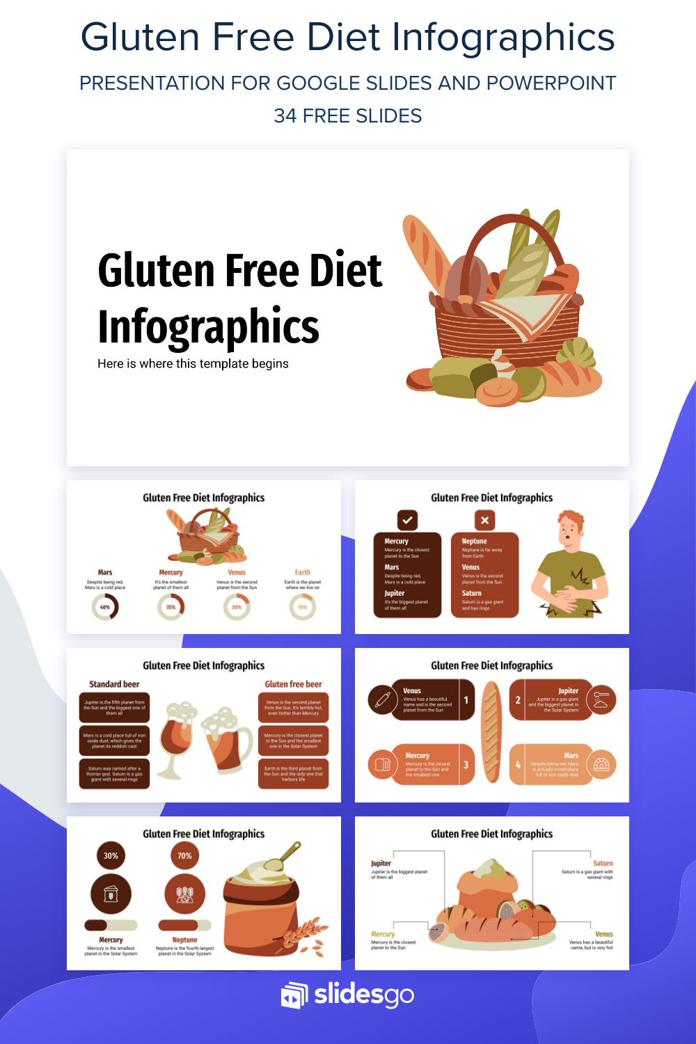 Gluten Free Diet Infographics | Google Slides & PowerPoint