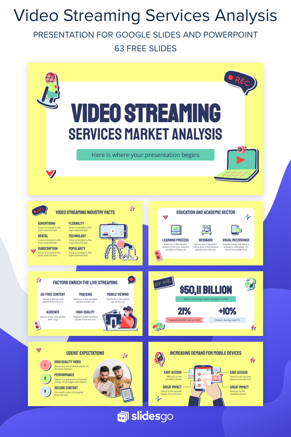 Video Streaming Services Market Analysis | Google Slides & PPT